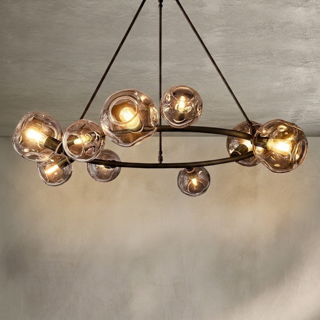 Bubble Clear Glass Round Chandelier 36'' 48'' 60'' 72'' 84''for Living room