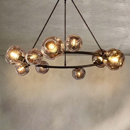 Bubble Clear Glass Round Chandelier 36'' 48'' 60'' 72'' 84''for Living room