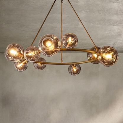 Bubble Clear Glass Round Chandelier 36'' 48'' 60'' 72'' 84''for Living room