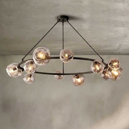 Bubble Clear Glass Round Chandelier 36'' 48'' 60'' 72'' 84''for Living room