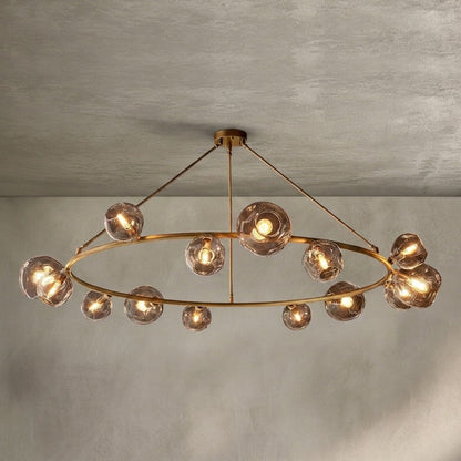 Bubble Clear Glass Round Chandelier 36'' 48'' 60'' 72'' 84''for Living room