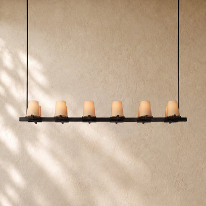 Pauillacia Fabric Shade Linear Chandelier