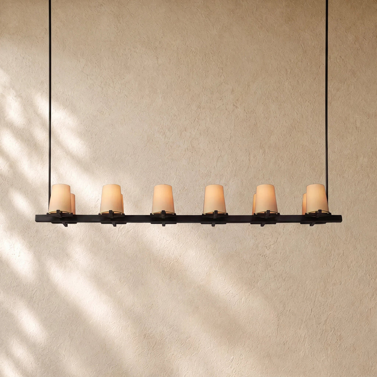 Pauillacia Fabric Shade Linear Chandelier