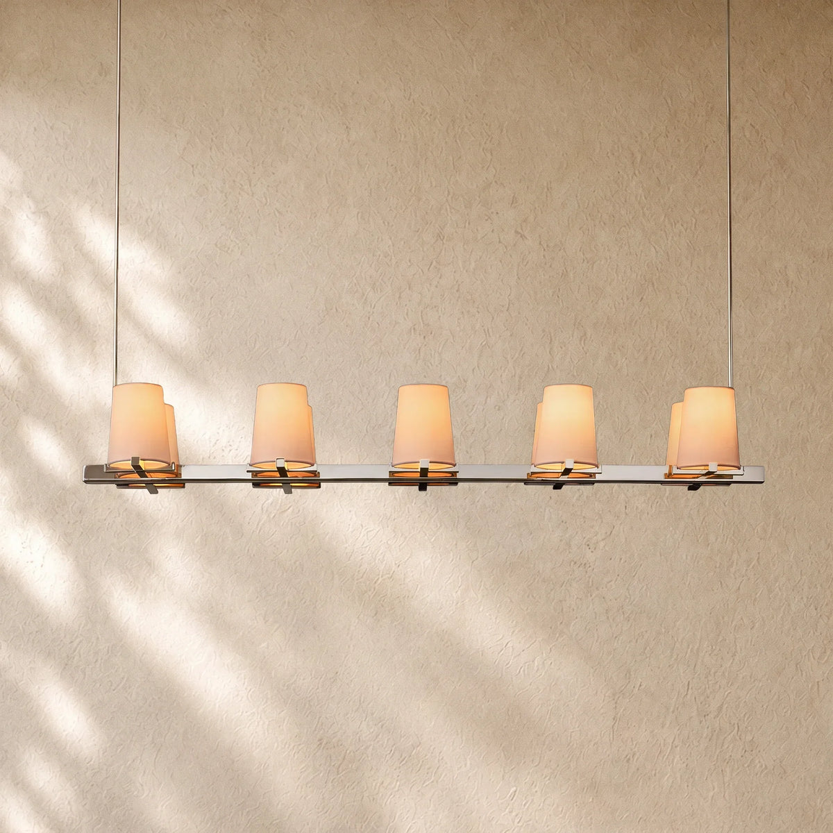 Pauillacia Fabric Shade Linear Chandelier