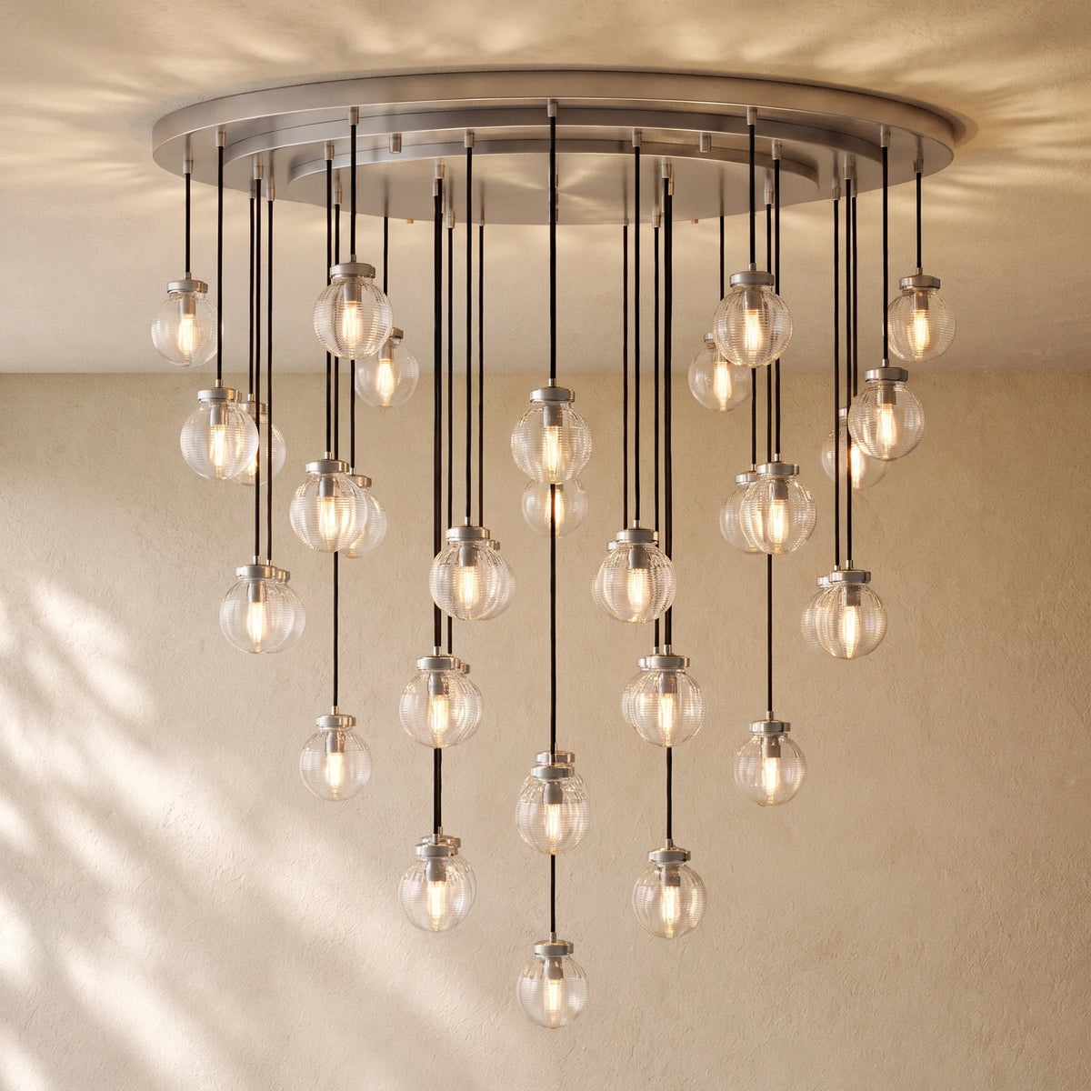 Pearly Round Chandelier