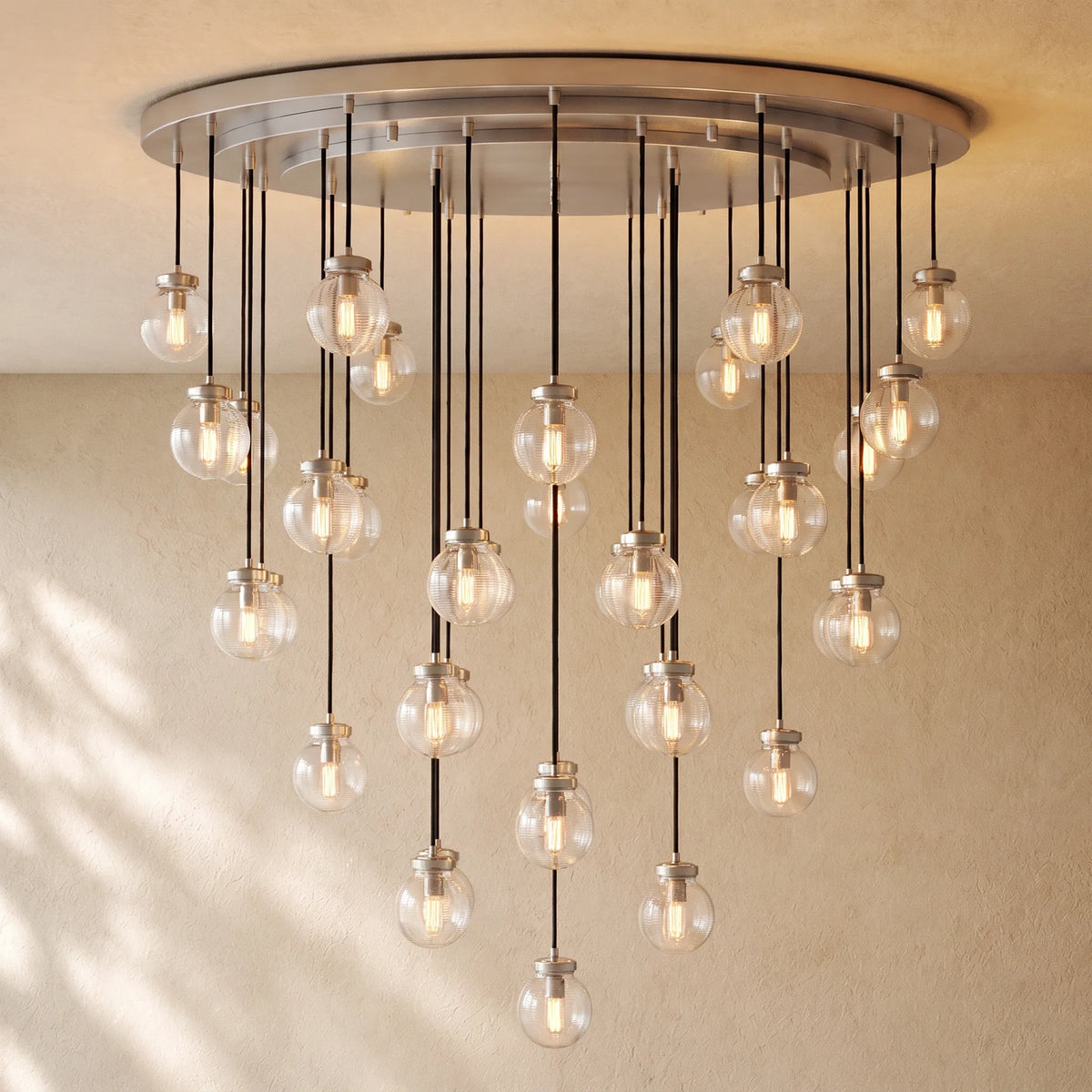 Pearly Round Chandelier