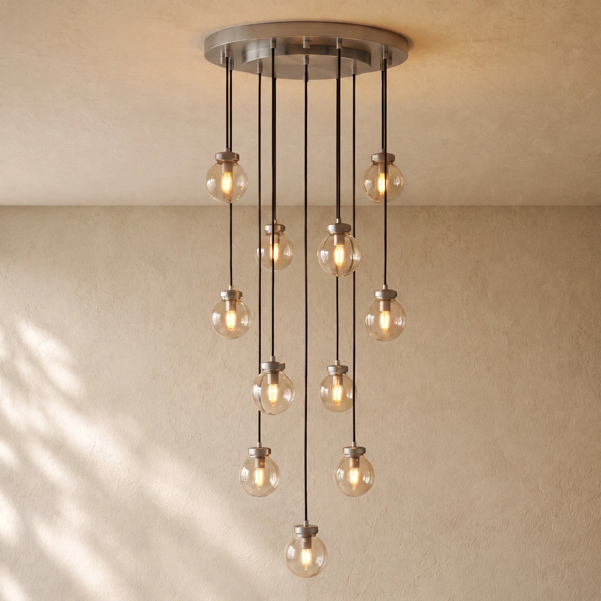Pearly Round Chandelier