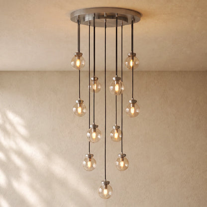 Pearly Round Chandelier