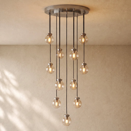 Pearly Round Chandelier