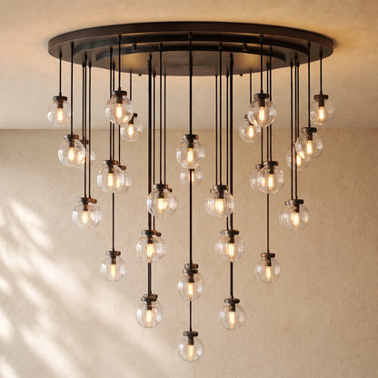 Pearly Round Chandelier