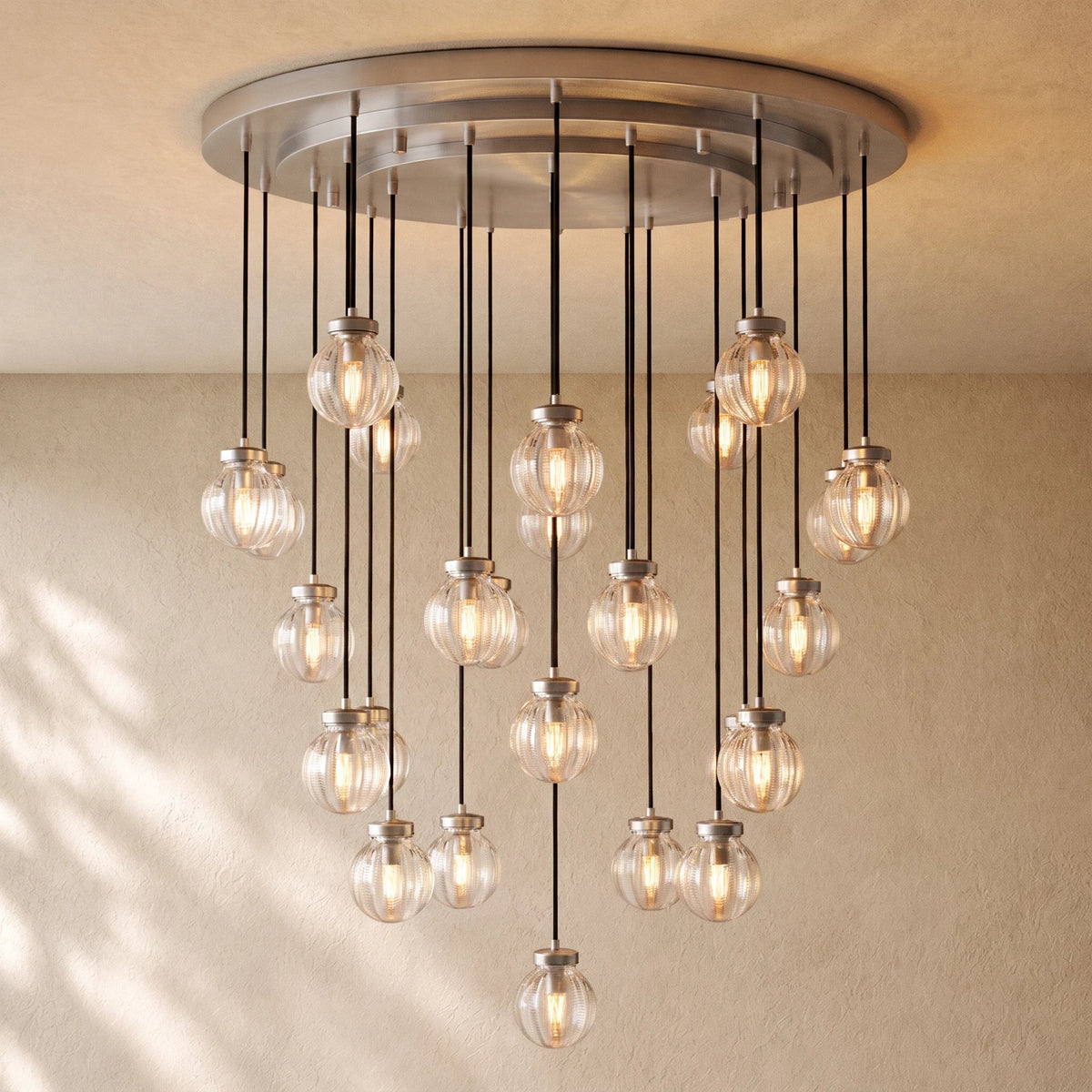 Pearly Round Chandelier