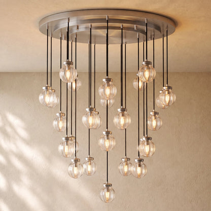 Pearly Round Chandelier