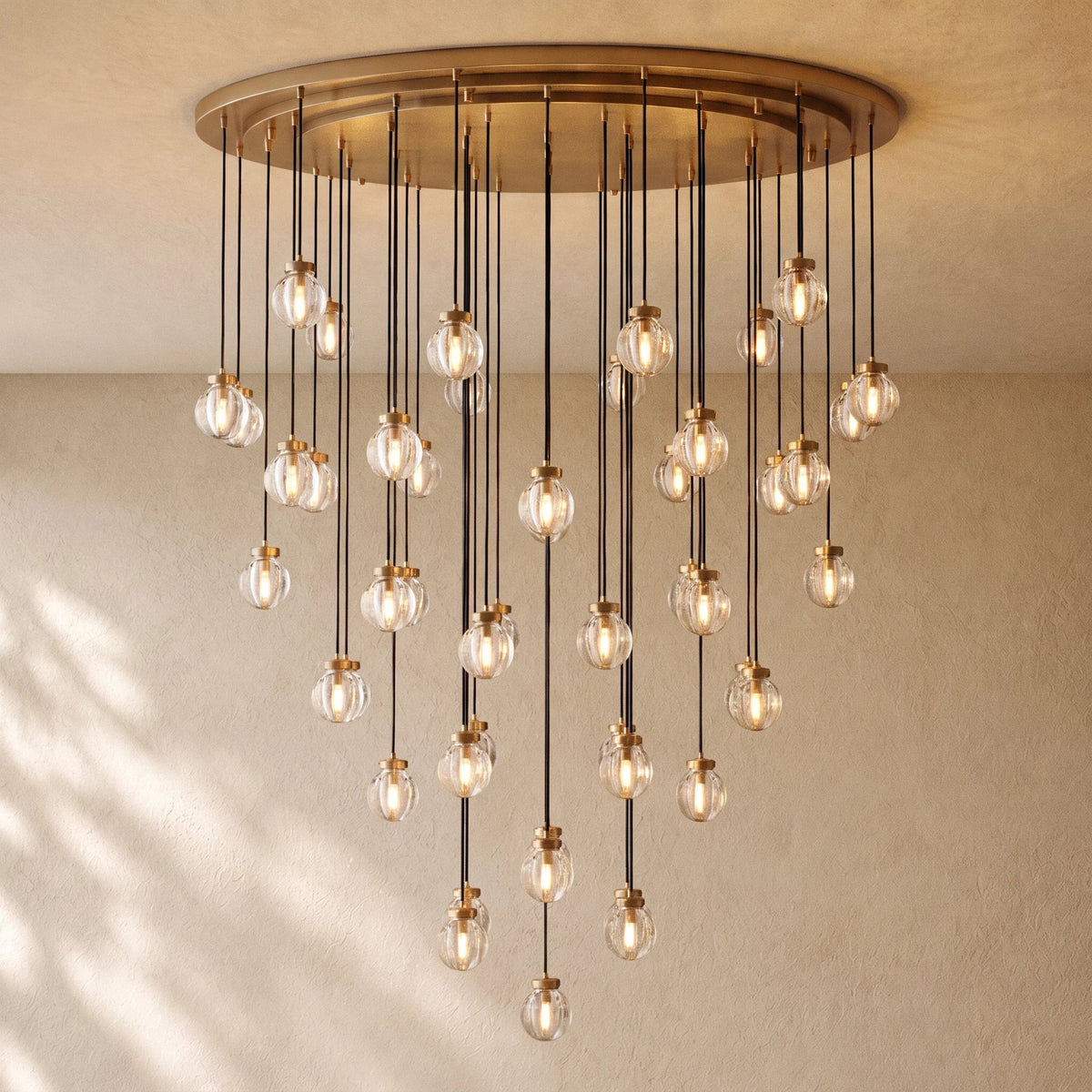Pearly Round Chandelier