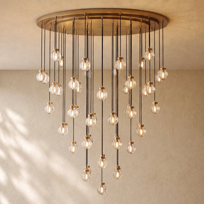 Pearly Round Chandelier
