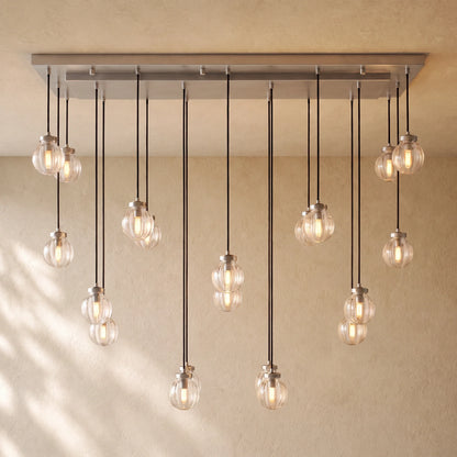 Pearly Rectangular Chandelier