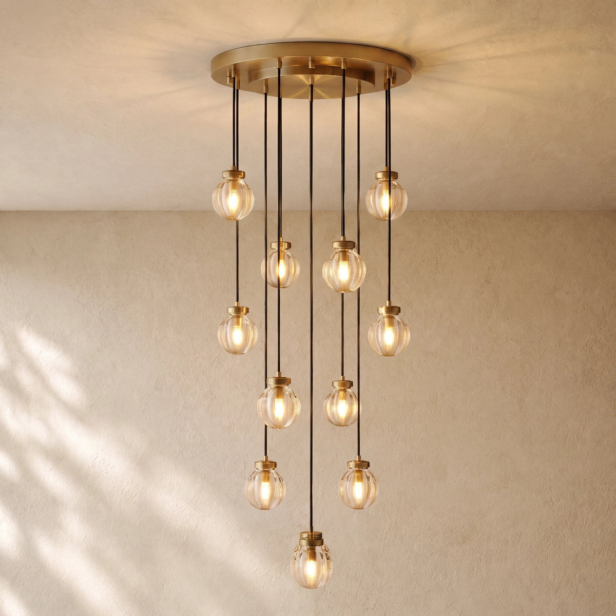 Pearly Round Chandelier