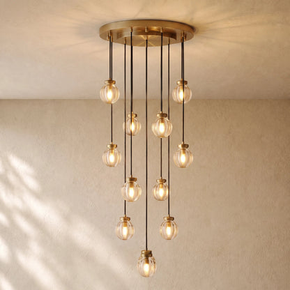 Pearly Round Chandelier