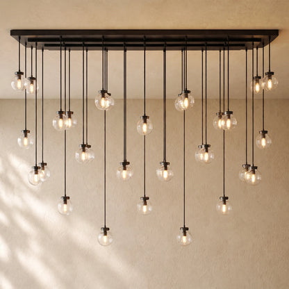 Pearly Rectangular Chandelier