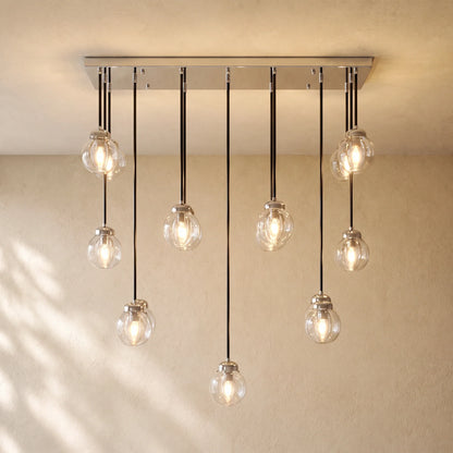 Pearly Rectangular Chandelier
