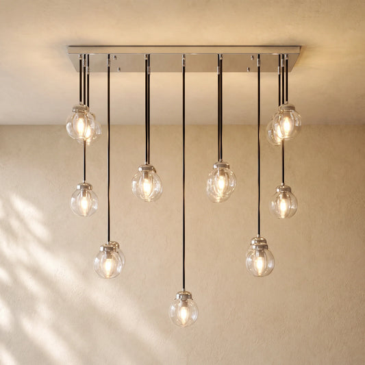 Pearly Rectangular Chandelier