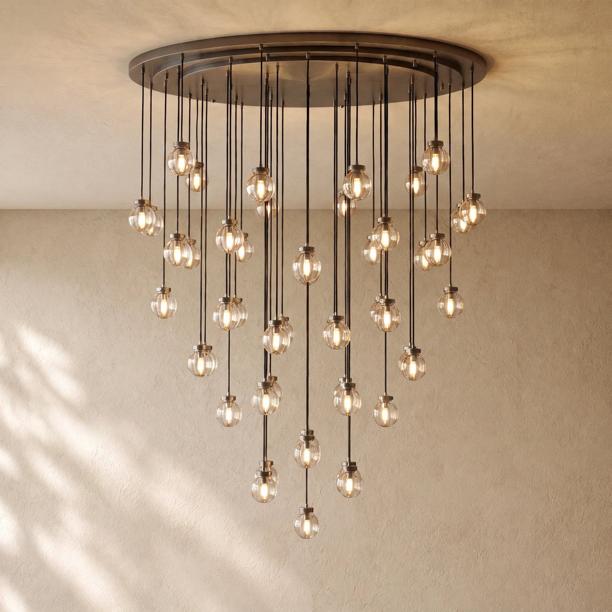 Pearly Round Chandelier