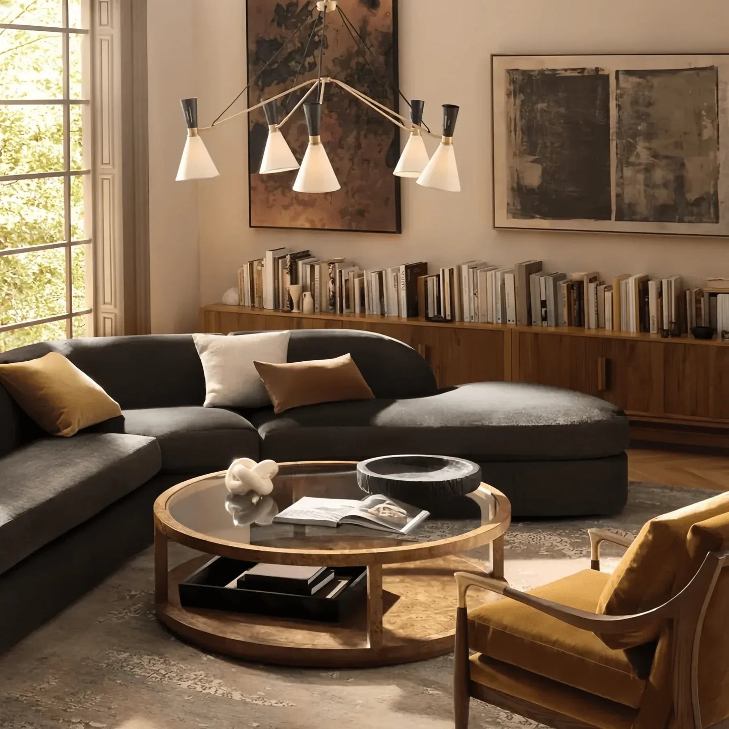 Ramsey 6 - Light Linear Chandelier - Morylighting