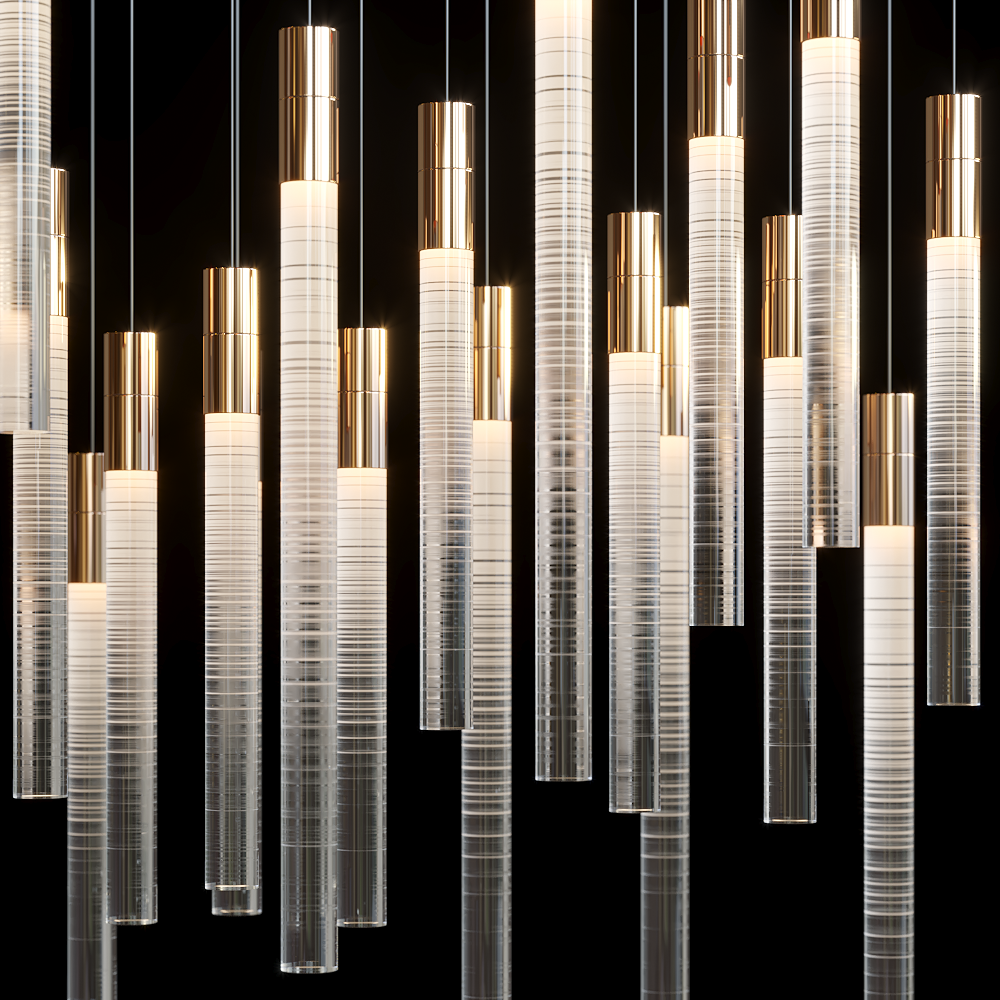 Velmora Frosted Tube Cluster Chandelier