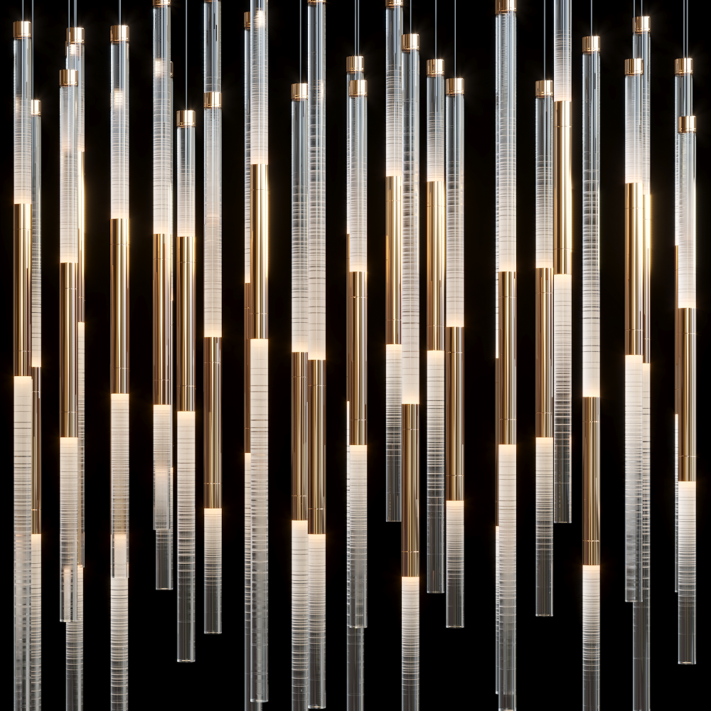 Velmora Frosted Tube Cluster Chandelier
