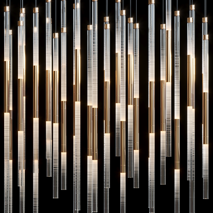 Velmora Frosted Tube Cluster Chandelier