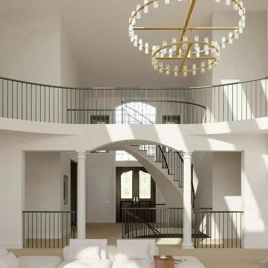 Reger Crystal 2-Tier Round Chandelier 60" for Living Room-Morylighting-Morylighting