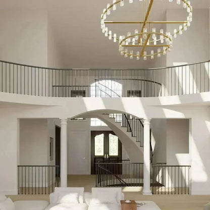 Reger Crystal 2-Tier Round Chandelier 60" for Living Room-Morylighting-Morylighting