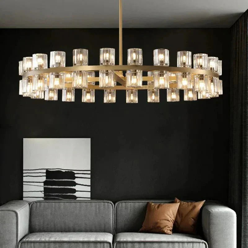 Reger Round Chandelier 36" 48" 60" for Dining Room-chandelier for bedroom,chandelier for dining room,chandelier for stairways,chandelier for foyer,chandelier for bathrooms,chandelier for living room-Morylighting-36''-Brass-Morylighting