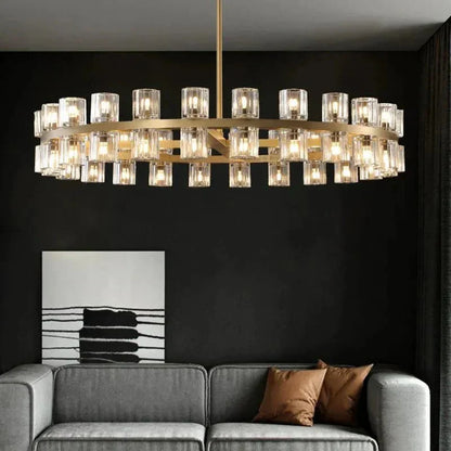 Reger Round Chandelier 36" 48" 60" for Dining Room-chandelier for bedroom,chandelier for dining room,chandelier for stairways,chandelier for foyer,chandelier for bathrooms,chandelier for living room-Morylighting-36''-Brass-Morylighting