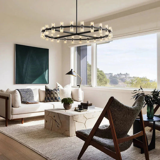 Reger Round Chandelier 36" 48" 60" for Dining Room-chandelier for bedroom,chandelier for dining room,chandelier for stairways,chandelier for foyer,chandelier for bathrooms,chandelier for living room-Morylighting-36''-Bronze-Morylighting