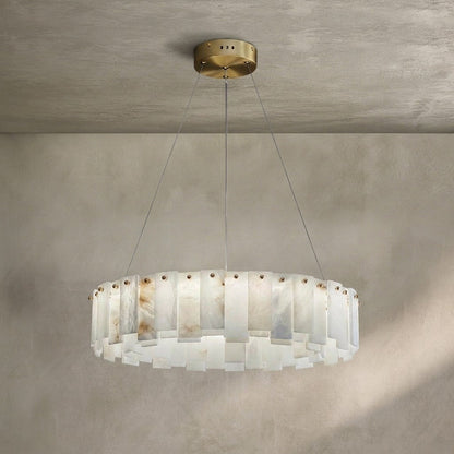 Round Alabaster Chandelier