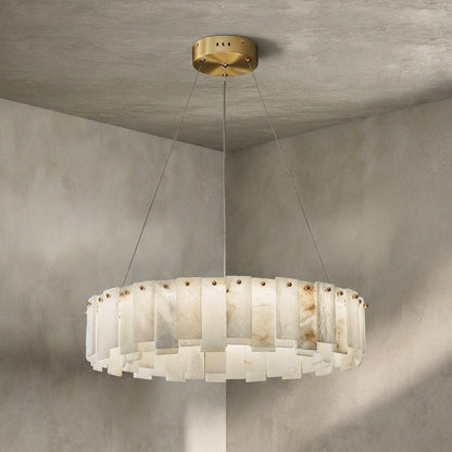 Round Alabaster Chandelier