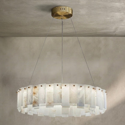 Round Alabaster Chandelier