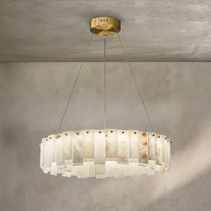 Round Alabaster Chandelier