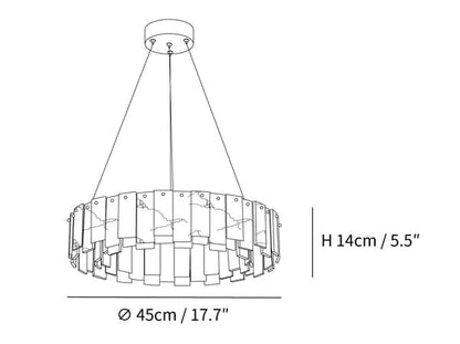 Round Alabaster Chandelier