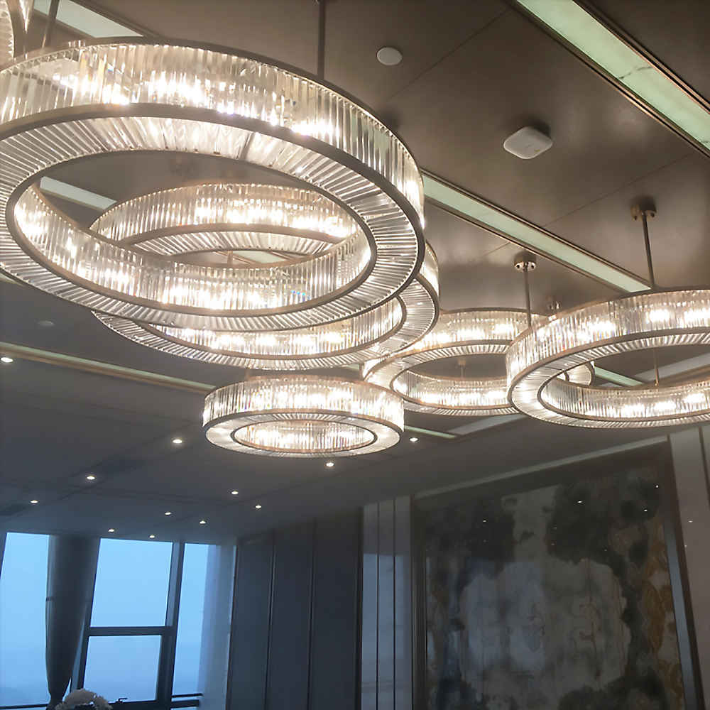 Round ceiling crystal chandelier