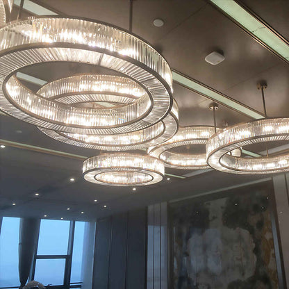 Round ceiling crystal chandelier