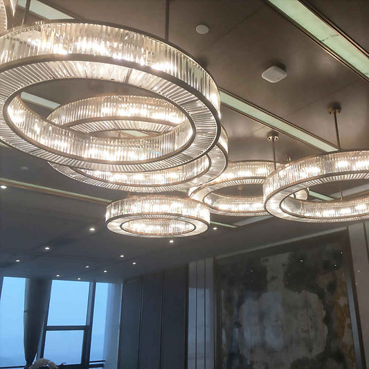 Round ceiling crystal chandelier