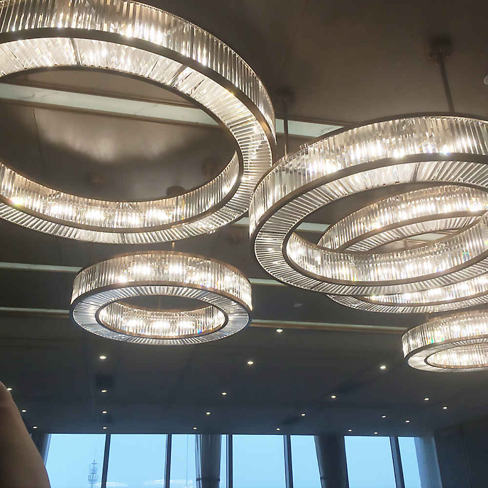 Round ceiling crystal chandelier