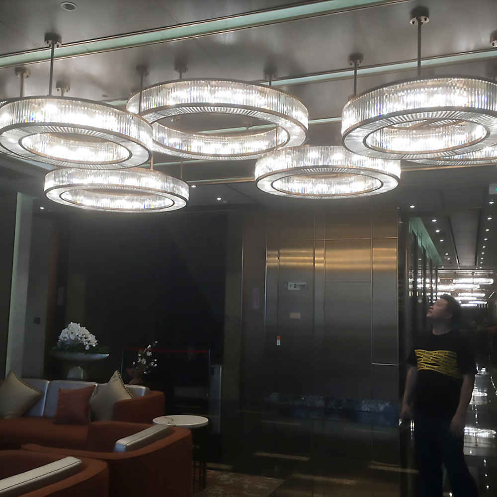 Round ceiling crystal chandelier