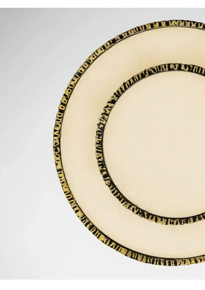 Round Vintage Alabaster Chandelier
