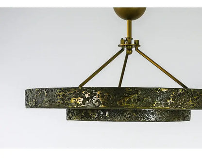 Round Vintage Alabaster Chandelier