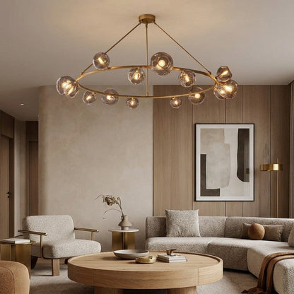 Bubble Clear Glass Round Chandelier 36'' 48'' 60'' 72'' 84''for Living room