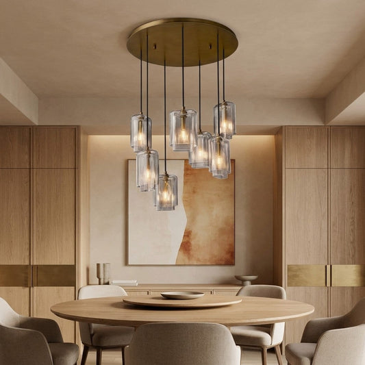 Lcaver Clear Glass Cluster Chandelier