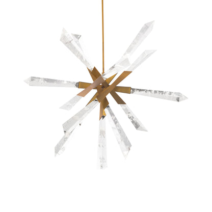 Solitude LED Pendant Light in Aged Brass (Small).