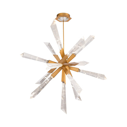 Solitude LED Pendant Light in Aged Brass (Large).